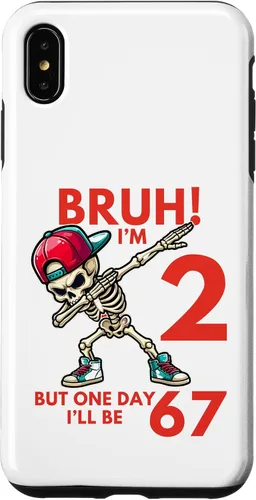 Vista 11 de Bruh I'm 2 But One-Day I'll Be 67 Retro 2nd Birthday Kids Case for iPhone XR