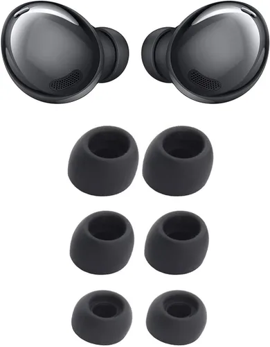 Vista 4 de JNSA Reemplazo de silicona para auriculares Galaxy Buds Pro, S/M/L 3 tamaños 3 pares, cabe en la funda, auriculares geles para oídos, color negro