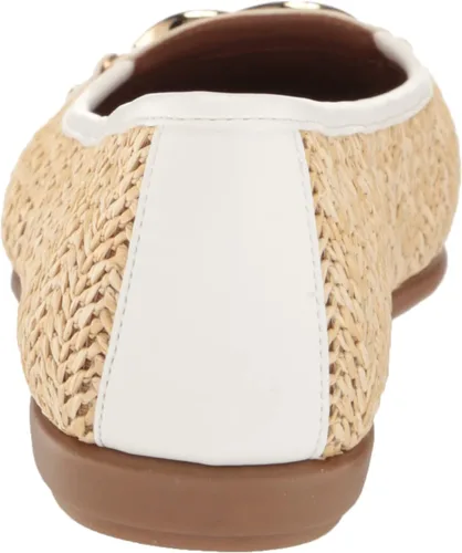 Vista 3 de Aerosoles Zapatos planos de ballet Big Bet para mujer, Rafia combinada natural