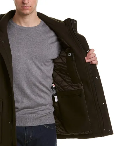 Vista 3 de Cole Haan Chaqueta corta con capucha de lana elástica para hombre