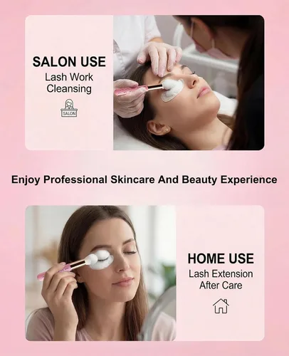 Vista 8 de Kit de champú para extensiones de pestañas, limpiador de extensiones de pestañas, limpiador de pestañas, kit de limpieza de pestañas para racimo