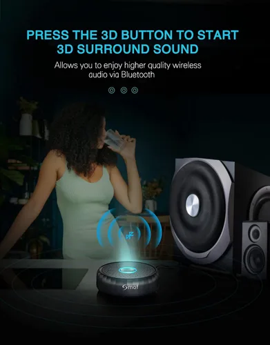 Vista 2 de Receptor Bluetooth para altavoces estéreo caseros/con cable con sonido envolvente virtual 3D
