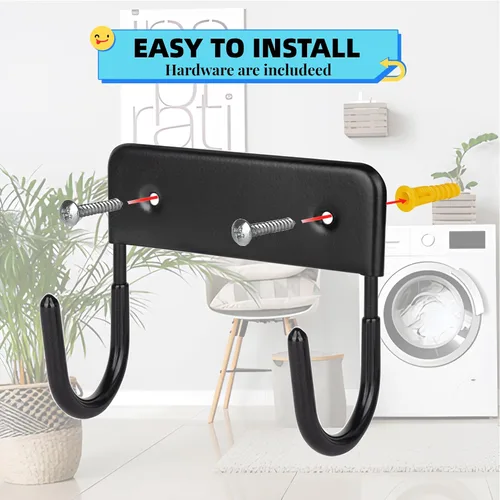 Vista 7 de BiJun Soporte de pared para tabla de planchar, colgador para tabla de planchar con 5 pulgadas de longitud, gancho para tabla de planchar, soporte