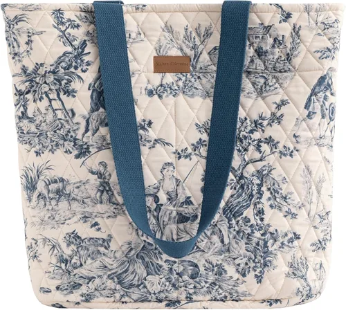 Vista 26 de Bolsas de compras Maison d' Hermine Bolsa de lona acolchada con bolsillos con cremallera Bolso pequeño reutilizable Bolsa de comestibles