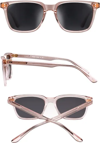 Vista 3 de Carfia Chic - Lentes de sol polarizados para mujer, protección UV400, marco de acetato pulido a mano