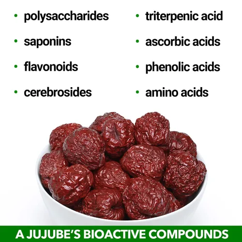Vista 10 de JUJUME Jujubes Orgánicos Certificados por USDA Cultivados en California Frutas de Datil Rojo Clasificados Individualmente 3 Veces para Control