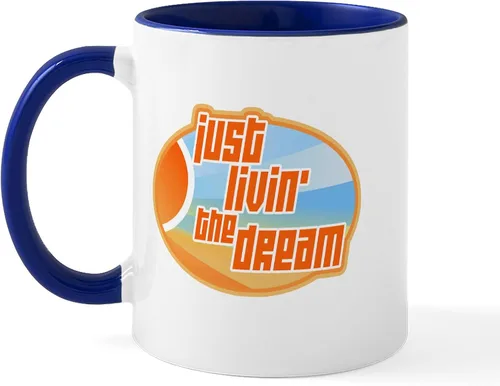 Vista 84 de CafePress Living The Dream Mugs Taza de café de cerámica de 11 oz (11.0 fl oz)