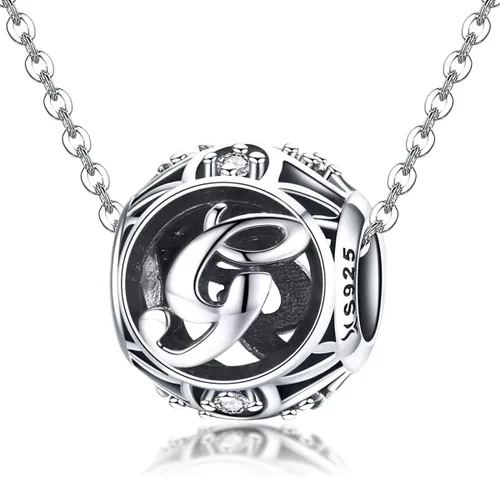 Vista 5 de Cuentas de plata de ley 925 con piedras cúbicas, con opciones de regalo completas de AZ, para pulseras europeas Pandora