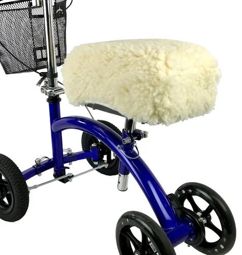 Vista 9 de KneeRover Cojín de felpa sintética de piel de oveja de lujo para patineta, accesorio para rodillera, con acolchado de espuma gruesa y cómoda, se