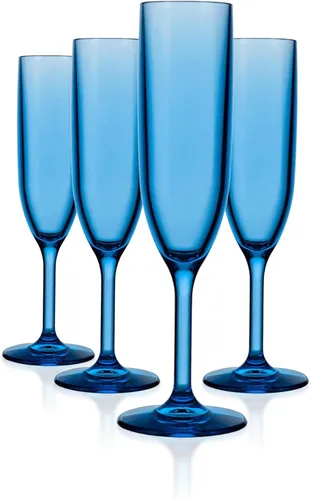Vista 11 de DRINIQUE Copas de champán irrompibles (juego de 4) 6oz clásicas inastillables, reutilizables, copa de champán - transparente