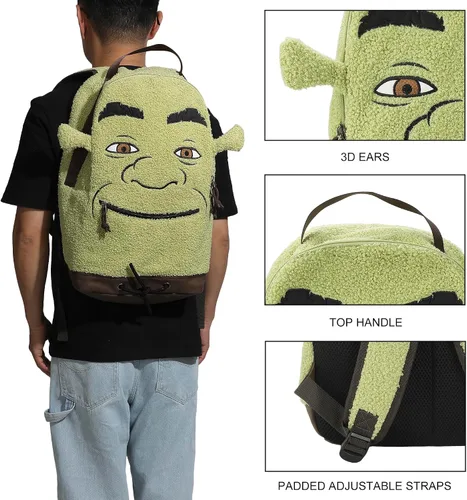 Vista 7 de Shrek Character Green - Mochila de 17,5 pulgadas