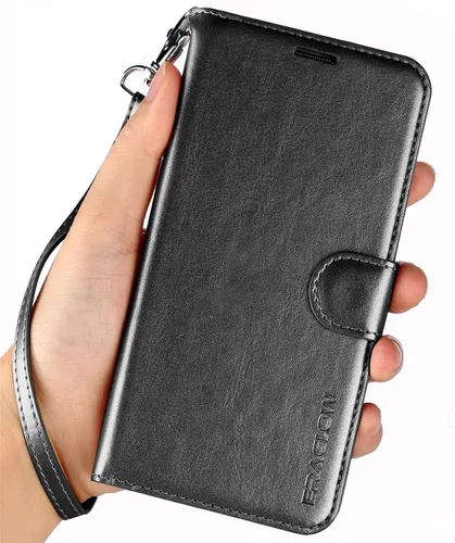 Vista 5 de Funda para Galaxy A10E, funda tipo cartera para Galaxy A10E, piel sintética de alta calidad, funda protectora con ranuras para tarjetas y soporte