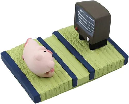 Vista 9 de Suillty Soporte de teléfono celular de escritorio de gato lindo de resina para iPhone Xs/Max/XR/X/8/6 Plus (oso)