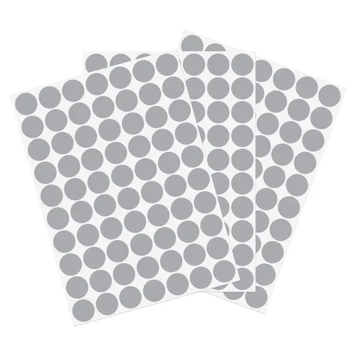 Vista 11 de uxcell 1 Hoja/140 Piezas de Pegatinas para Cubrir Agujeros de Tornillo, 12 mm de Diámetro, PVC Autoadhesivas, Tapas a Prueba de Polvo para Muebles