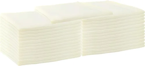 Vista 25 de Arkwright Servilletas de tela para restaurante, (paquete de 25) servilletas de poliéster hilado con bordes con dobladillo, ideal para cenas, bodas