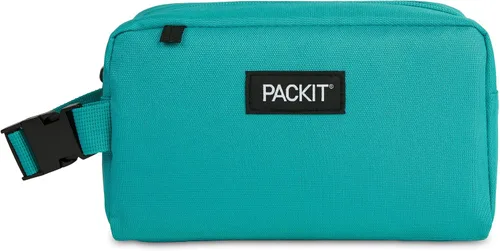 Vista 18 de PackIt Caja de aperitivos congelable, color negro, fabricada con tecnología EcoFreeze, plegable, reutilizable, cierre de cremallera con asa