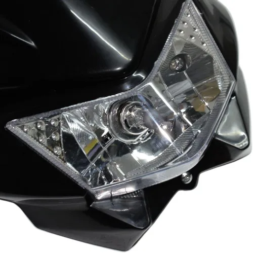 Vista 3 de 12 V 35 W H4 universal Street Fighter faro faro carenado kit para Kawasaki para Yamaha para SUZUKI para moto de la suciedad