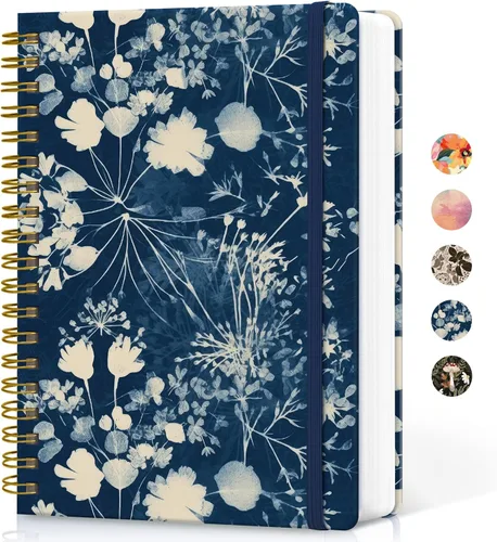 Vista 35 de Cuaderno rayado en espiral para el trabajo, 300 páginas gruesas B5 (7.1 x 10 pulgadas), diario a rayas universitarias para mujeres y escritura