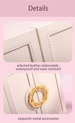 Vista 7 de AOSIFIEL Joyeros organizadoresestuche grande de pie con 5 cajones, regalo para mujeres, adolescentes, niñas, niños, gran joyeríasoporte de cuero