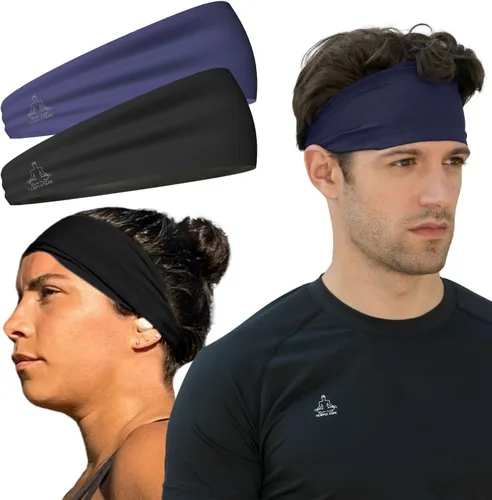 Vista 22 de Bandas de sudor Temple Tape - Diademas de entrenamiento para mujeres y hombres - Bandas de sudor para hombres - Bandas de sudor para deportes
