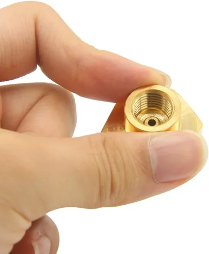 Vista 5 de Hooshing Adaptador de Repuesto de Botella de Gas Propano de 1 Libra con Rosca Hembra NPT de 1/4 Pulgada de Latón Sólido