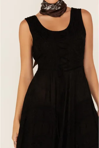 Vista 3 de Scully Vestido sin mangas para mujer con cordones frontal de longitud completa gris ceniza HC118