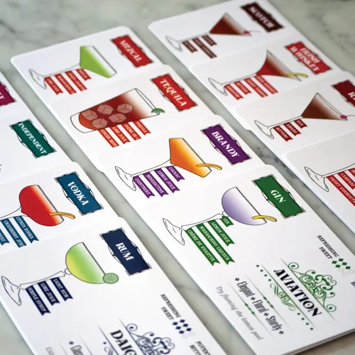 Vista 8 de Tarjetas de recetas de cócteles Cócteles fundamentales para el camarero casero