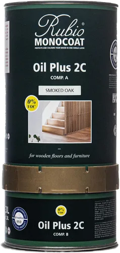 Vista 108 de Rubio Monocoat Tinte y acabado para madera de 650 pies cuadrados - Niebla 5% Oil Plus 2C Aceite de linaza ecológico de secado rápido