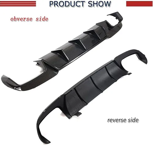 Vista 8 de Borde de parachoques trasero de fibra de carbono para Mercedes Benz Clase E E63 E250 E300 E350 E400 E550 AMG Sedan 4 puertas 2013-2016 difusor