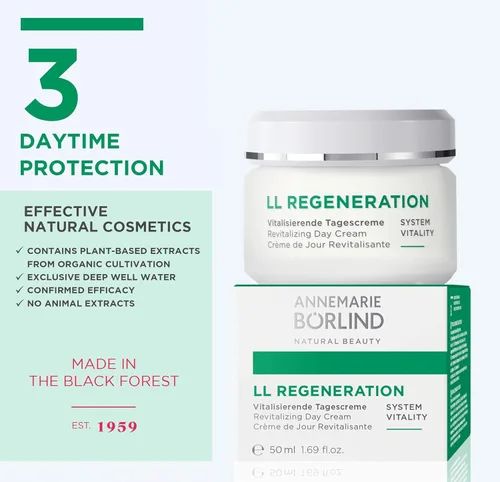 Vista 4 de ANNEMARIE BÖRLIND - LL REGENERATION Crema de día revitalizante - Vitamina C E natural y crema facial antienvejecimiento retinoide para una piel