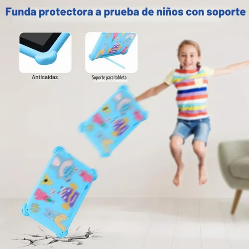 Vista 6 de Trayoo Tableta infantil de 7 pulgadas para niños de 3 a 12 años, tableta Android de 32 GB para niños pequeños con funda sólida, YouTube, Netflix