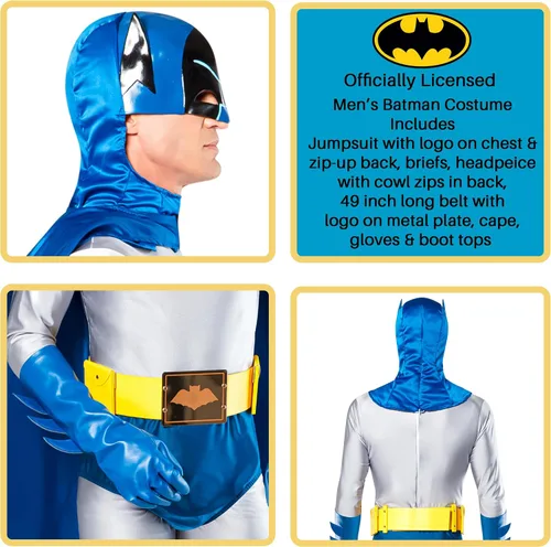 Vista 2 de Rubie's, Costume Grand Heritage, traje clásico de televisión, Batman 1966.