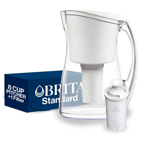 Vista 10 de Jarra con filtro de agua Brita Marina, 8 vasos, Negro