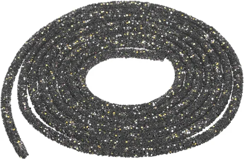 Vista 31 de MECCANIXITY Cuerda de lentejuelas con purpurina de 2.5 yardas, 6mm, 0.24 pulgadas, cuerda de tubo de lentejuelas con diamantes de imitación