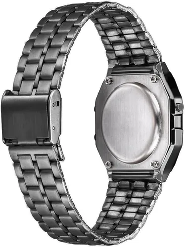 Vista 6 de Reloj digital, reloj deportivo LED F91W - Reloj electrónico ajustable con correa de acero para negocios