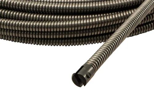 Vista 4 de DCD 51050SLT Cable de limpieza de drenaje, 1/2" x 50' con núcleo interno y acoplamientos de cable ranurados