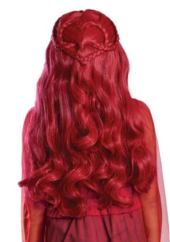 Vista 3 de Peluca Roja para Disfraz de Niña Descendants 5 de Disney Multicolor