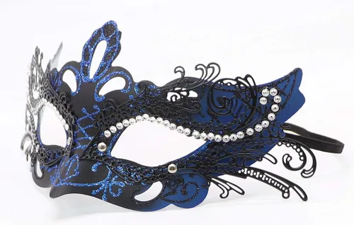 Vista 3 de Coolwife Máscaras de Mascarada para Parejas de Metal Veneciano Mardi Gras Fiesta Nocturna Baile de Graduación Máscara de Disfraz