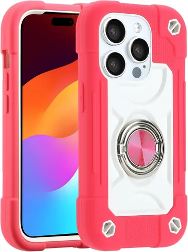 Vista 76 de MARKILL Funda compatible con iPhone 14 Pro de 6.1 pulgadas con soporte de anillo integrado, protección contra caídas de grado militar, carcasa Palta