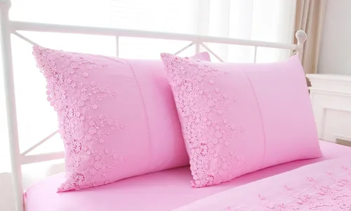 Vista 10 de Juego de 2 fundas de almohada con encaje blanco con flores 3D de aspecto retro noble y lujoso elegante, 100% algodón, tamaño estándar