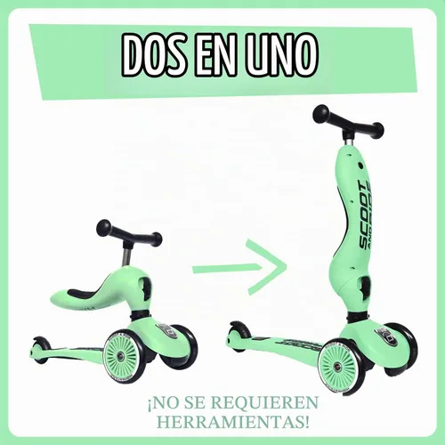 Vista 5 de Scoot & Ride 2 en 1 Patineta y Soporte para Niños, Edades de 1 a 5, Highwaykick 1, Kiwi