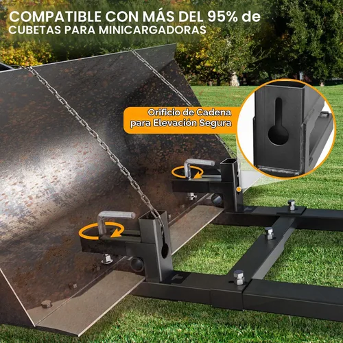 Vista 4 de YINTATECH - Abrazadera de 43 pulgadas y 2000 libras en horquillas de palet, horquillas de tractor resistentes