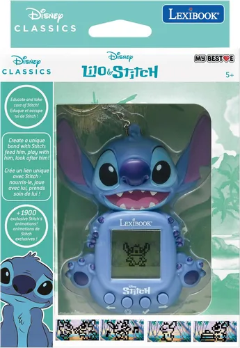 Vista 5 de Lexibook, Disney Stitch, My Best-e, Portable Games Console, Interactive and Educational Companion for Children, 8 Game Categories, Coloured Screen