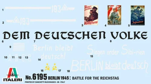 Vista 2 de Italeri 6195S Juego de batalla 1:72 1945 Fall of the Reichs, edificio, fabricación de modelos de soporte, manualidades, pasatiempos, pegado, kit