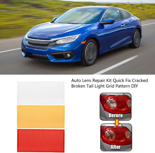 Vista 2 de Fydun Cinta de luz trasera, 3 piezas de reparación de lentes automáticas, luces de coche, película de reparación de grietas, paquete múltiple