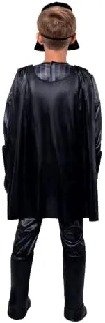 Vista 3 de STAR WARS Darth Vader Official Youth Deluxe Costume - Padded Jumpsuit with Gloves, Detachable Cape, and Plastic Mask