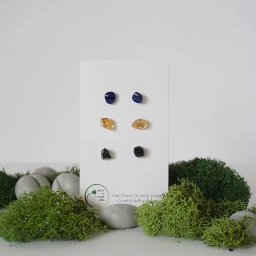 Vista 7 de NUEVOS juegos de aretes de cristal Designs by Nature Gems