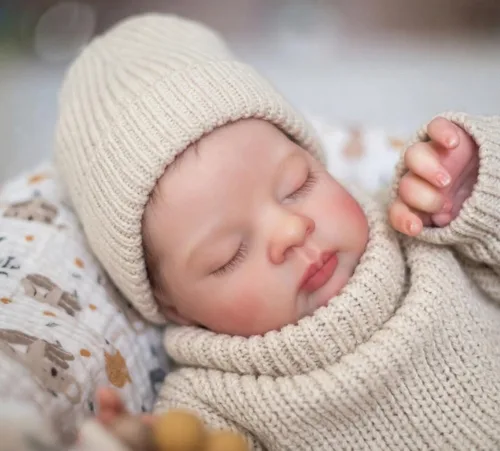 Vista 5 de Pinky Reborn Muñecas de Bebé de 19 Pulgadas Muñeca Realista de Bebé Recién Nacido Muñeca de Bebé Reborn Muñecas de Vinilo Bebe Juguete para Niños