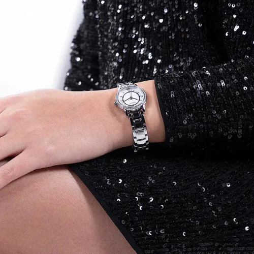 Vista 6 de GUESS US - Reloj analógico dorado y negro para mujer