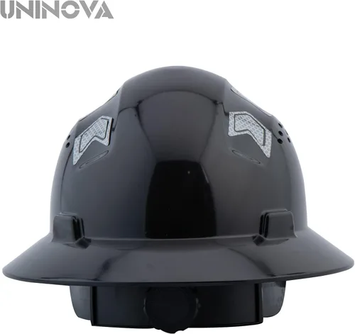 Vista 3 de Full Brim Hard Hat Hardhats Men ANSI Approved OSHA Cascos De Construccion Vented Hard Hat Full Brim Safety Helmet for Construction